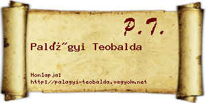 Palágyi Teobalda névjegykártya